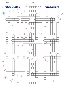 USA States Crossword Puzzle