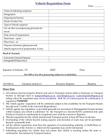 Vehicle Purchase Requisition Form