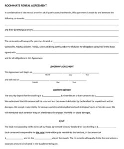 25+ Free Simple Landlord Roommate Lease Agreement Templates (PDF ...