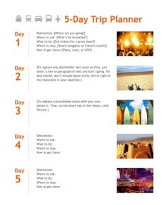 50+ Free Printable Travel Itinerary Templates (MS Word, PDF) » ExcelSHE