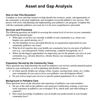 Asset and Gap Analysis Template
