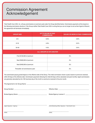 Commission Agreement Acknowledgement Template