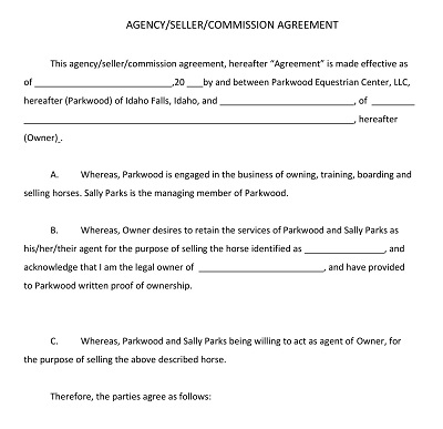Consignment Commission Agreement Template