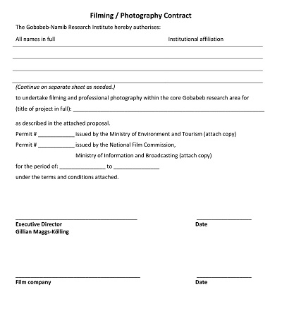 Filming And Photography Contract Template