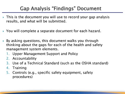 Health and Safety Gap Analysis Template