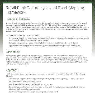 Retail Bank Gap Analysis Template