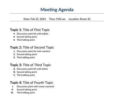 Retrospective Meeting Agenda Template