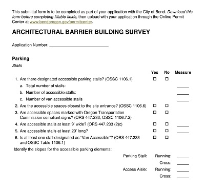 Architectural Barrier Building Survey