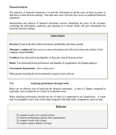 Business Financial Analysis Template