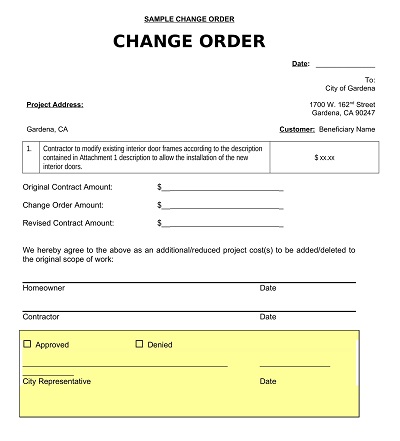 Change Order Template For Service-based Businesses