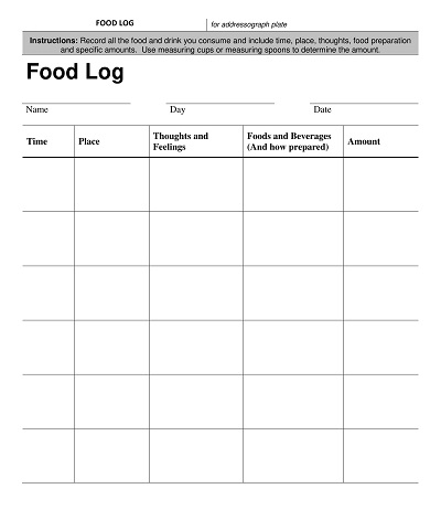 Food Log Example PDF