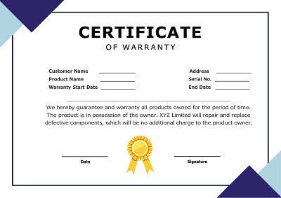 Latest Warranty Certificate Template