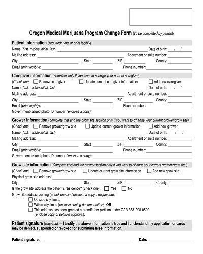 Medical Change Order Form Template