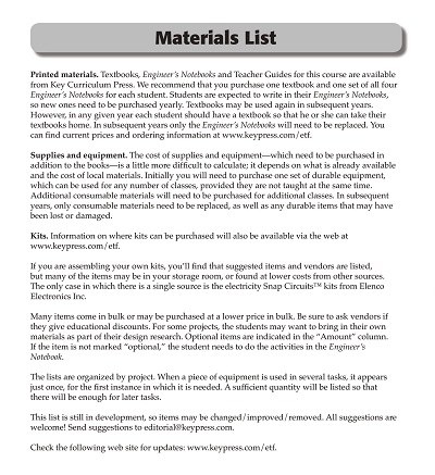 Project Material List Template
