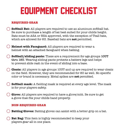 Standard Equipment Checklist Template