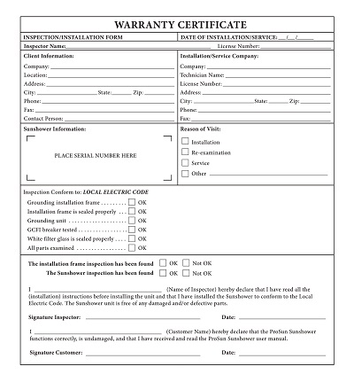 Warranty Certificate Template PDF