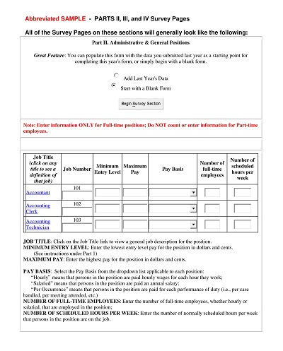 Blank Salary Survey Form Template