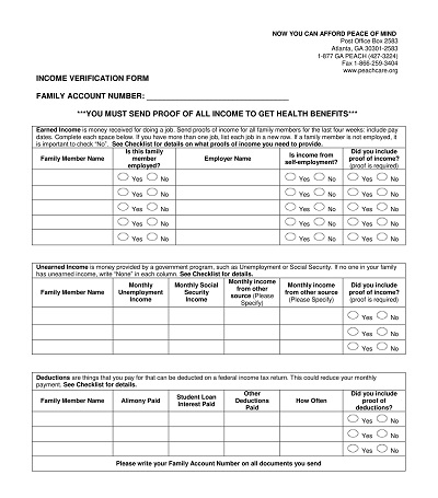 Income Verification Form Employee Template