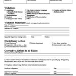 Simple Employee Write Up Form Template